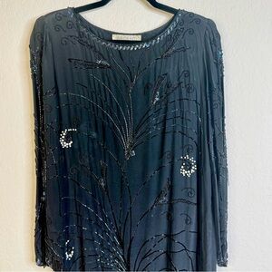 Argenti Notte Vintage Silk Cocktail Dress Womens Sz 12